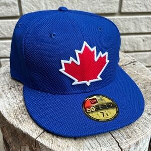 New Era 59Fifty Blue Jays Alternate Fitted Flat Brim Cap Sz 7 1/2